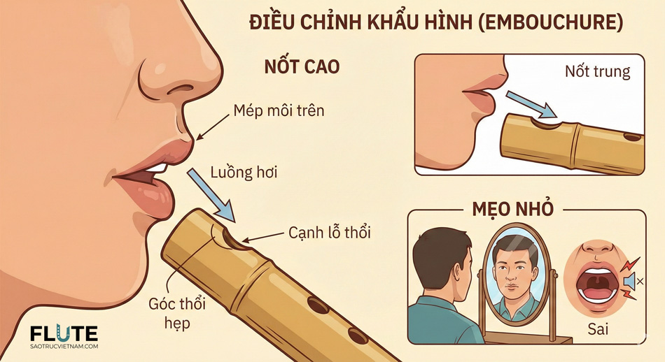 Điều chỉnh khẩu hình (Embouchure)