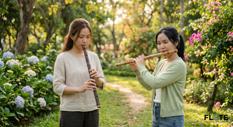 Thổi sáo dọc và ngang